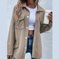✨New Arrival✨Women's Waffle Knit Button down Shirt Jacket-6