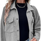 ✨New Arrival✨Women's Waffle Knit Button down Shirt Jacket-7
