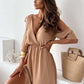 🔥2024 HOT SALE🔥 Women’s Elegant Sexy V Neck Side Slit Dress-4