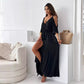 🔥2024 HOT SALE🔥 Women’s Elegant Sexy V Neck Side Slit Dress-11