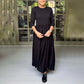 💞Elegant Solid Color Round Neck A-line Pleated Dress-1