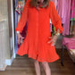 💕HOT SALE💕 Casual Button-Down Shirt Dress with Pleated Hem-4
