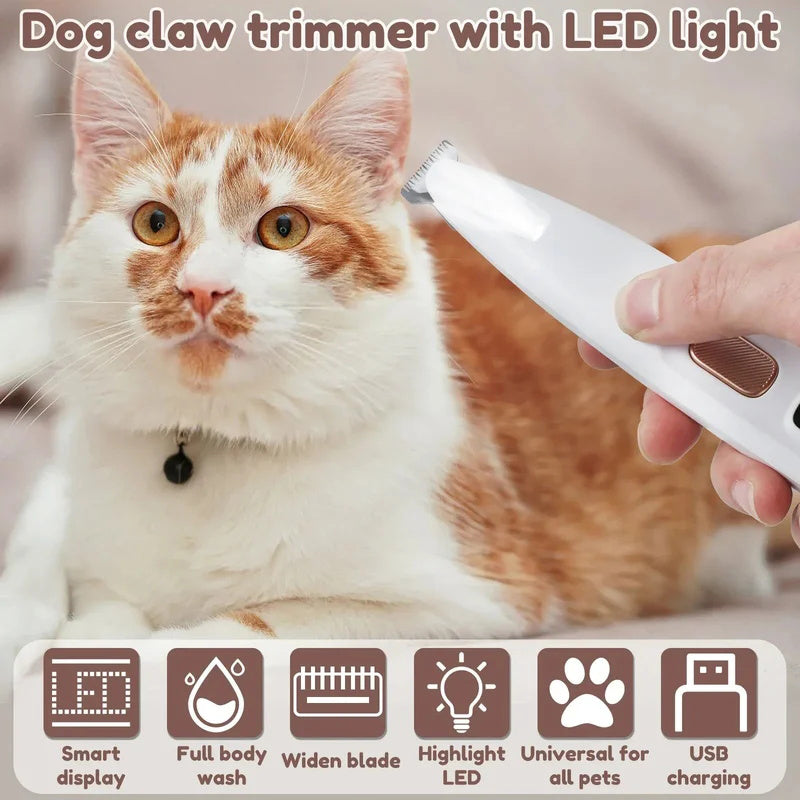 🔥HOT Sale🔥Waterproof Rechargeable Pet Shaver with LED Light-4