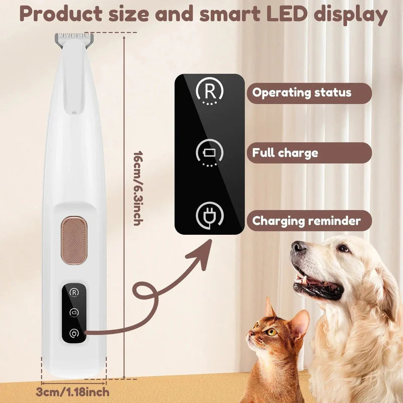🔥HOT Sale🔥Waterproof Rechargeable Pet Shaver with LED Light-5
