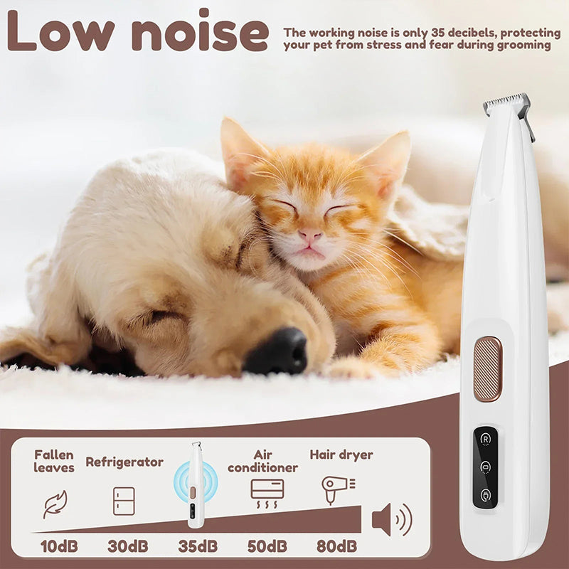 🔥HOT Sale🔥Waterproof Rechargeable Pet Shaver with LED Light-7