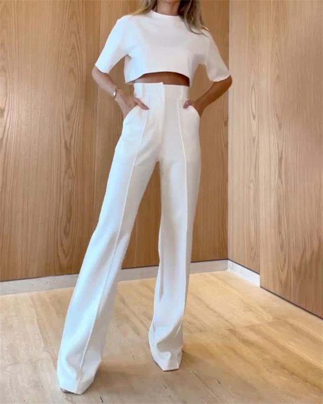 🍁Autumn Sale🍁Temperament Solid Color Causal Suit-3