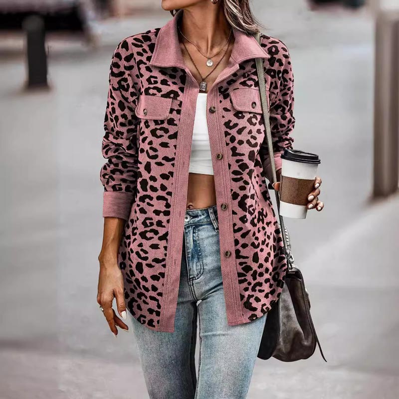 🔥Get 50% Off Today🔥Women's Leopard Print Button Long-sleeve Jacket-1