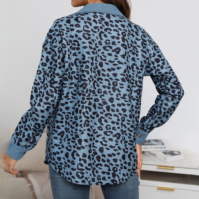 🔥Get 50% Off Today🔥Women's Leopard Print Button Long-sleeve Jacket-4