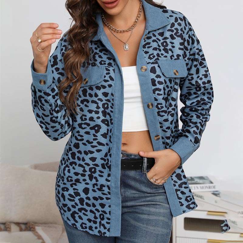 🔥Get 50% Off Today🔥Women's Leopard Print Button Long-sleeve Jacket-8