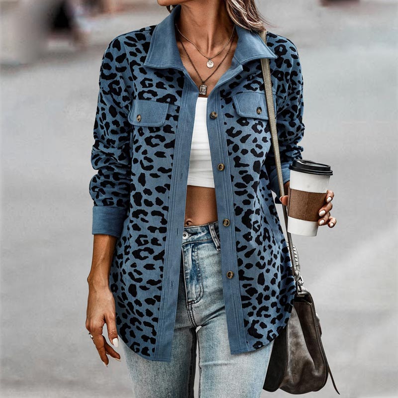 🔥Get 50% Off Today🔥Women's Leopard Print Button Long-sleeve Jacket-10
