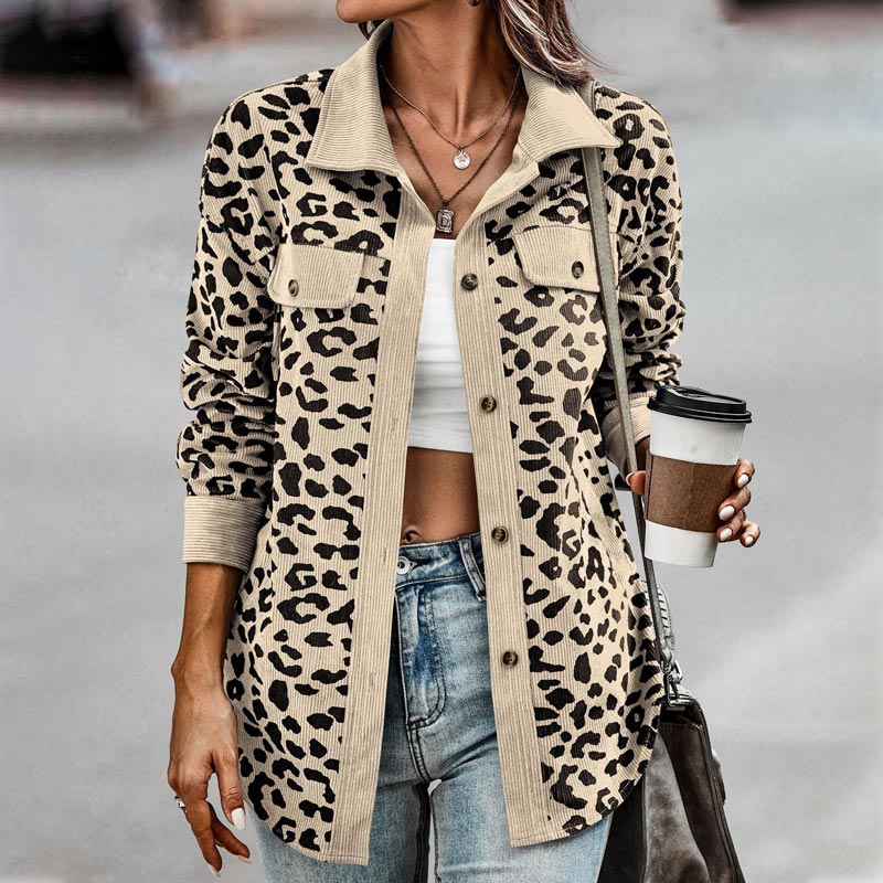 🔥Get 50% Off Today🔥Women's Leopard Print Button Long-sleeve Jacket-13