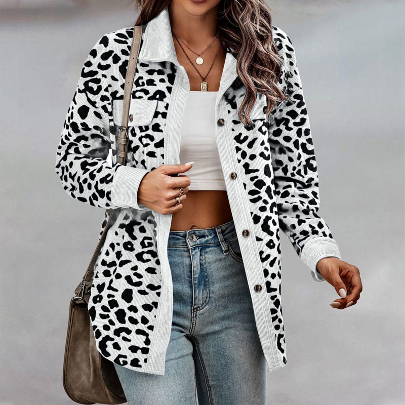 🔥Get 50% Off Today🔥Women's Leopard Print Button Long-sleeve Jacket-14