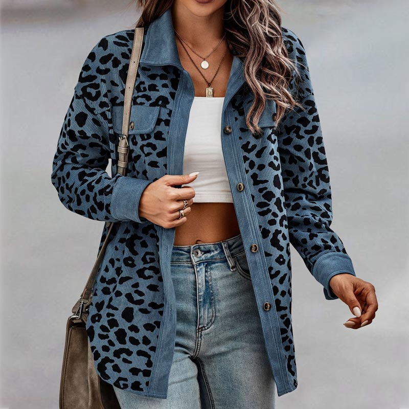 🔥Get 50% Off Today🔥Women's Leopard Print Button Long-sleeve Jacket-16