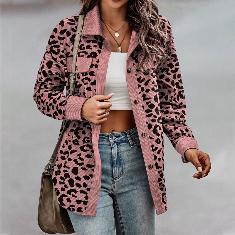 🔥Get 50% Off Today🔥Women's Leopard Print Button Long-sleeve Jacket-17