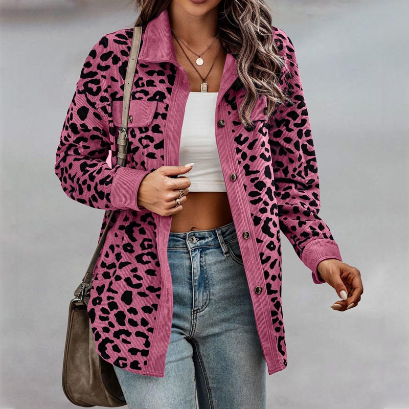 🔥Get 50% Off Today🔥Women's Leopard Print Button Long-sleeve Jacket-18