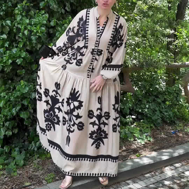 🌷Limited Time 33% OFF💞Women's Retro Maxi Dress-1