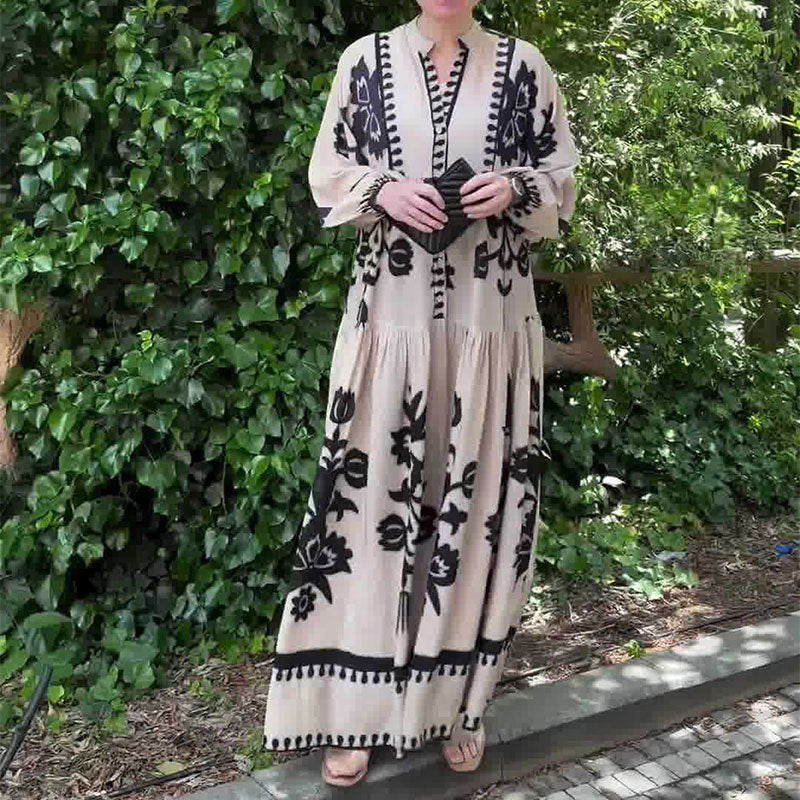 🌷Limited Time 33% OFF💞Women's Retro Maxi Dress-2