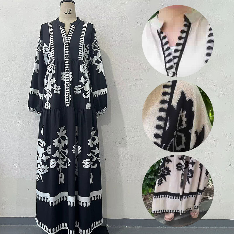 🌷Limited Time 33% OFF💞Women's Retro Maxi Dress-5