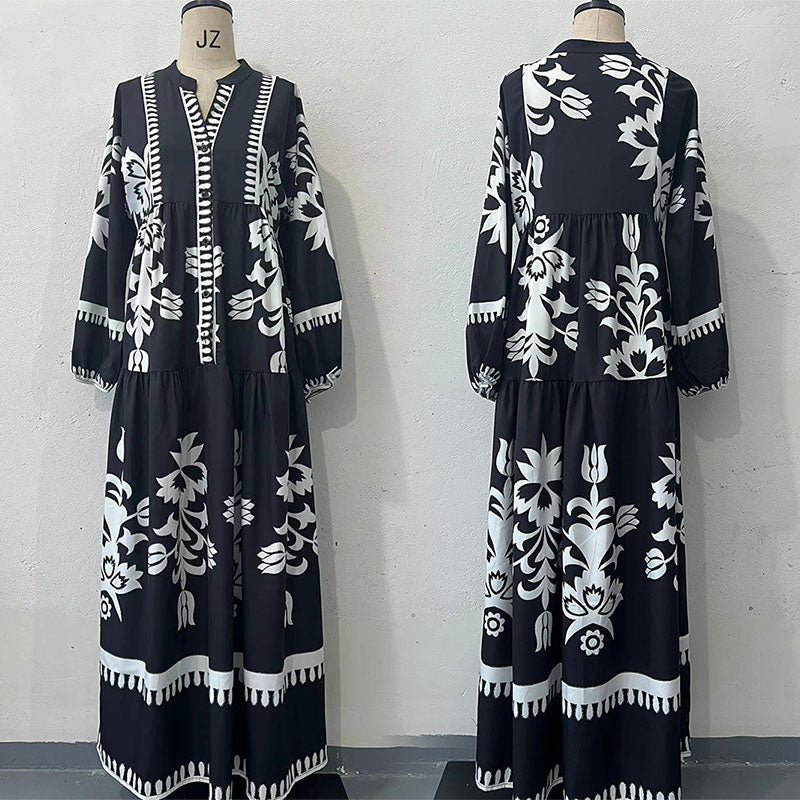 🌷Limited Time 33% OFF💞Women's Retro Maxi Dress-6
