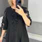 🌷Limited Time 49% OFF💞Plus Size Flared Dress with Dots Decor-3