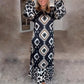 🌷Limited Time 49% OFF💞Women’s Bohemian Casual Printed Long-sleeve Dress-1