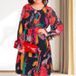 🌷Limited Time 48% OFF💞Long Sleeve Round Neck Lightweight Floral Dress-6