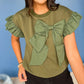🌷Limited Time 62% OFF💞Bow Tie Short Ruffle Sleeve Top-2