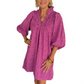 🌷Limited Time 46% OFF💞Solid color carved elegant dress-13