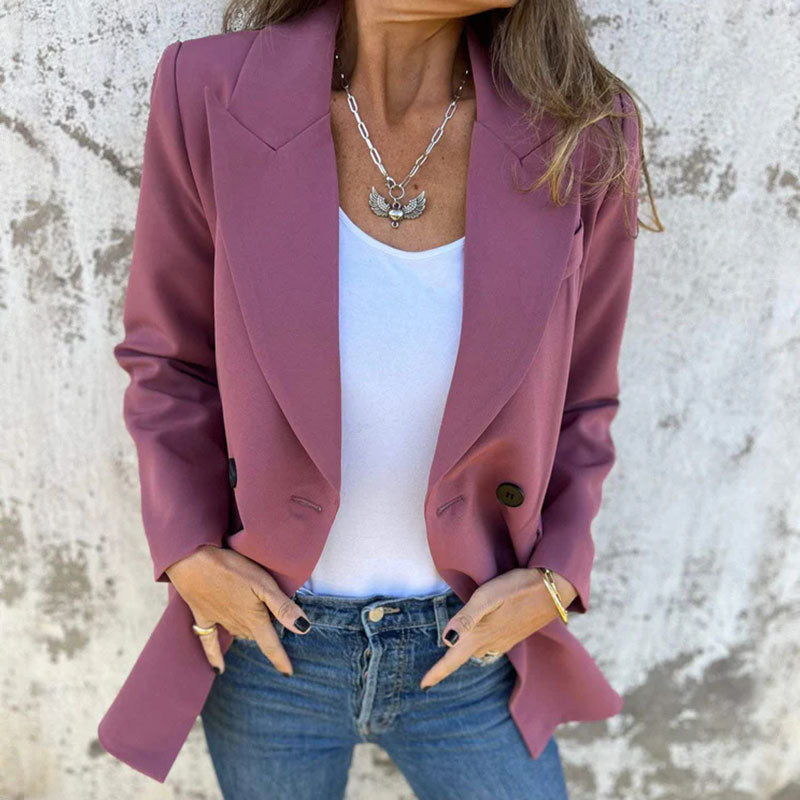 🔥HOT Sale🔥Fashionable Solid Color Long-Sleeve Blazer-2