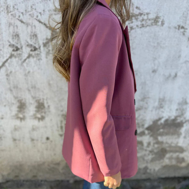 🔥HOT Sale🔥Fashionable Solid Color Long-Sleeve Blazer-4