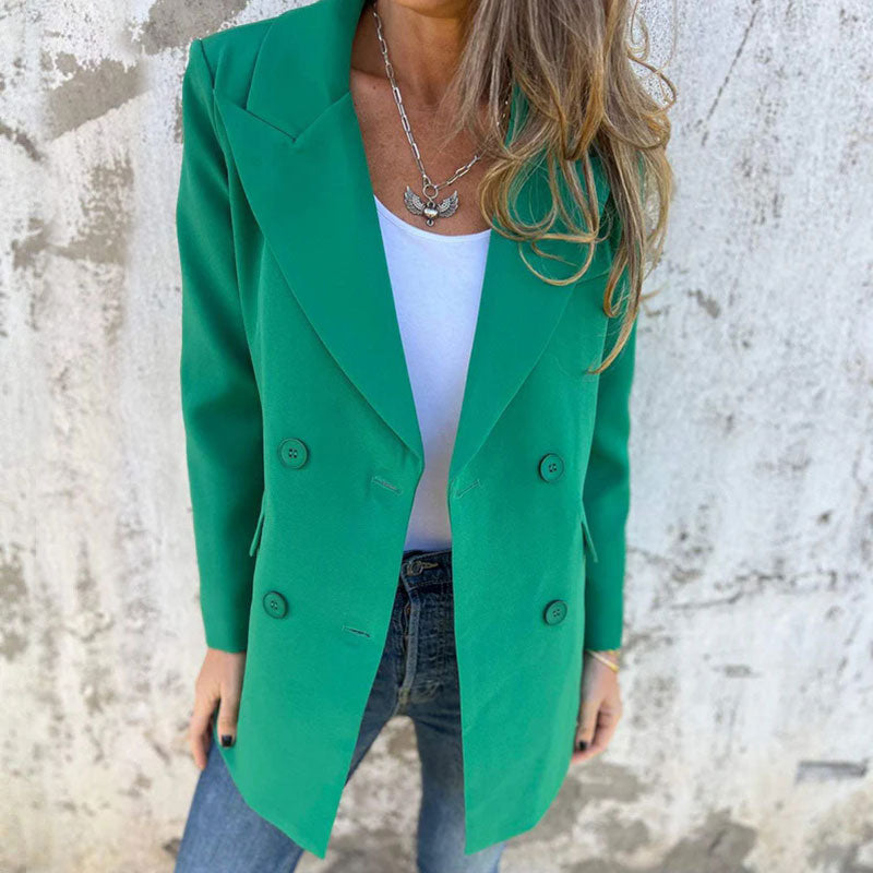 🔥HOT Sale🔥Fashionable Solid Color Long-Sleeve Blazer-3
