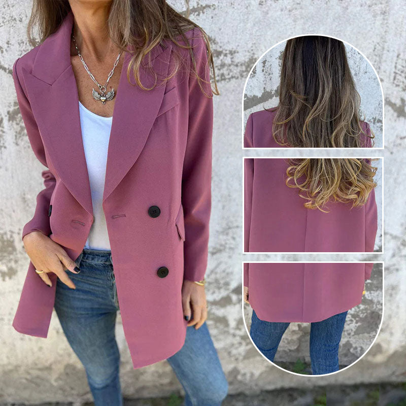 🔥HOT Sale🔥Fashionable Solid Color Long-Sleeve Blazer-5
