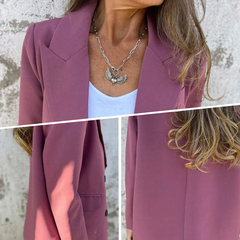 🔥HOT Sale🔥Fashionable Solid Color Long-Sleeve Blazer-6