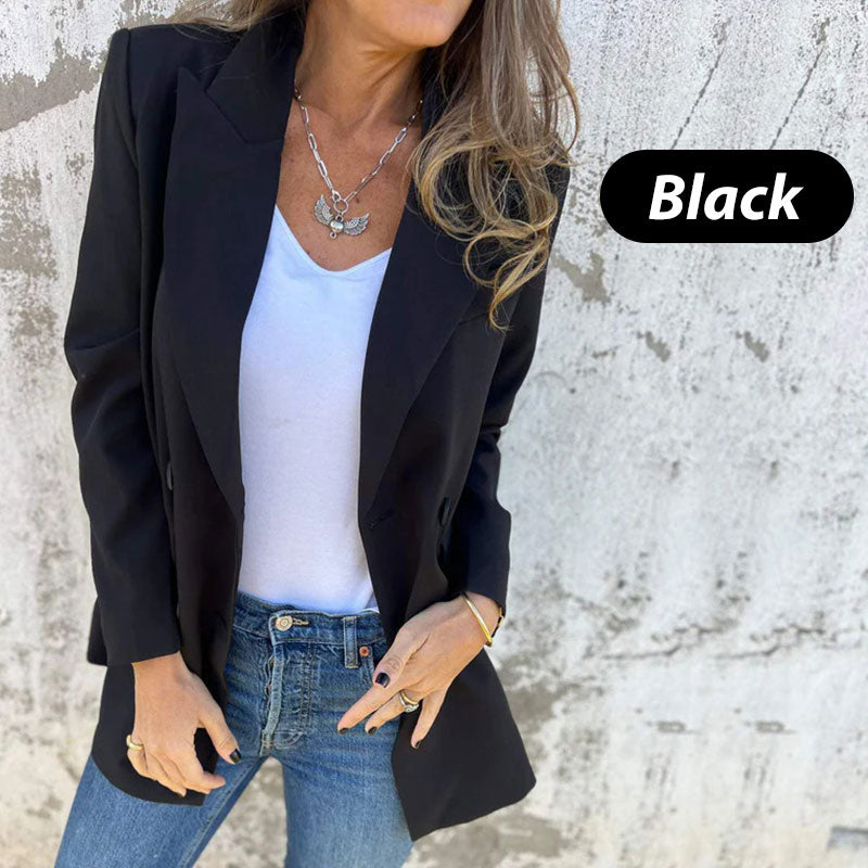 🔥HOT Sale🔥Fashionable Solid Color Long-Sleeve Blazer-10