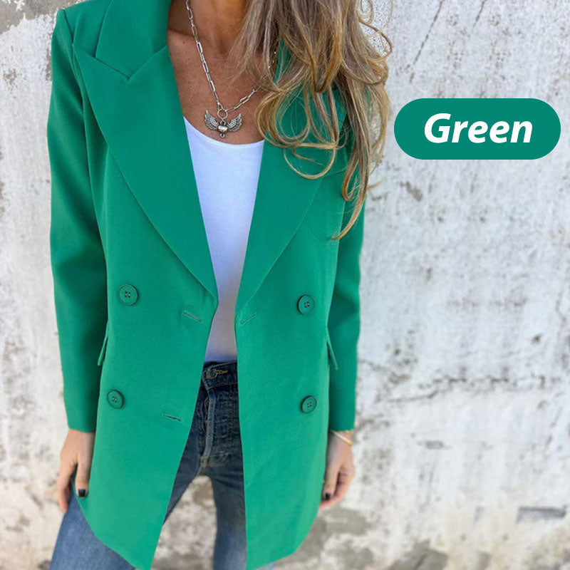 🔥HOT Sale🔥Fashionable Solid Color Long-Sleeve Blazer-12