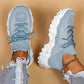 💕Hot Sale 60% OFF💕Women's Woven Mesh Lace-Up Fashion Sneakers-5