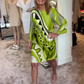 🔥HOT SALE-60% OFF💝Trendy Long Sleeve Printed Dress-3