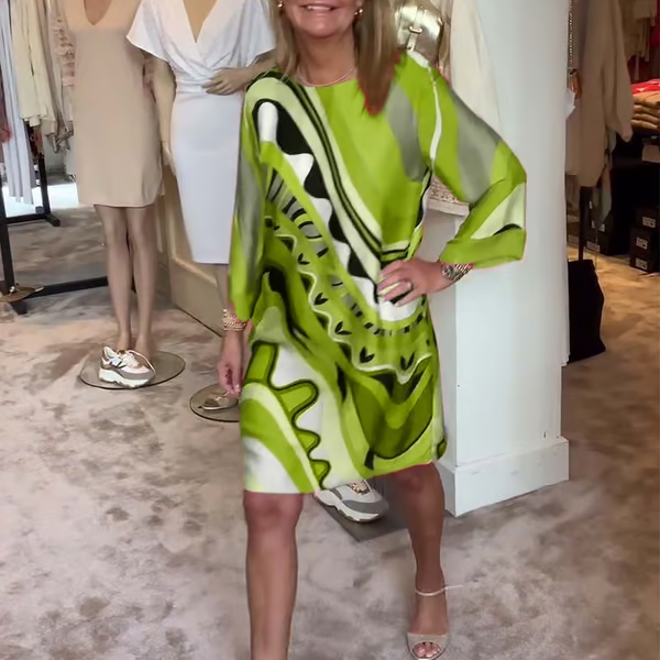 🔥HOT SALE-60% OFF💝Trendy Long Sleeve Printed Dress-3