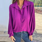 🔥HOT SALE-36% OFF💝Women's Elegant Solid Color Button-Up Shirt-12