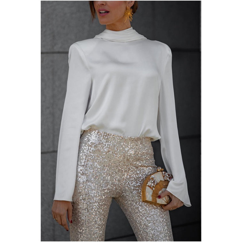 🌷Limited Time 50% OFF💞Ruffle Long Sleeve Top with Sexy Open Back-5