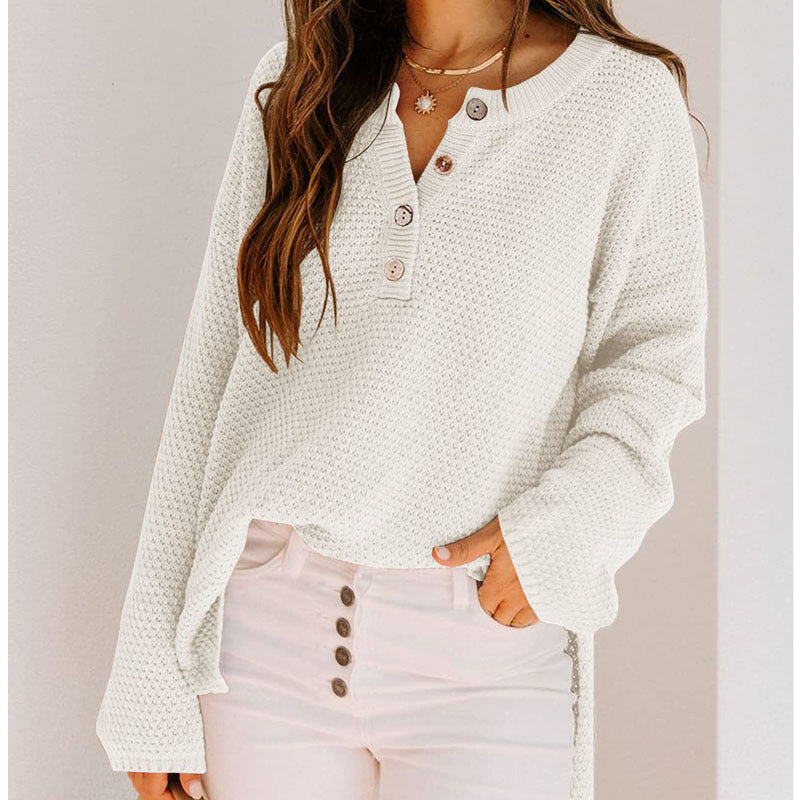 🔥Limited Time 45% OFF🔥Henley Waffle Knit Sweater-1