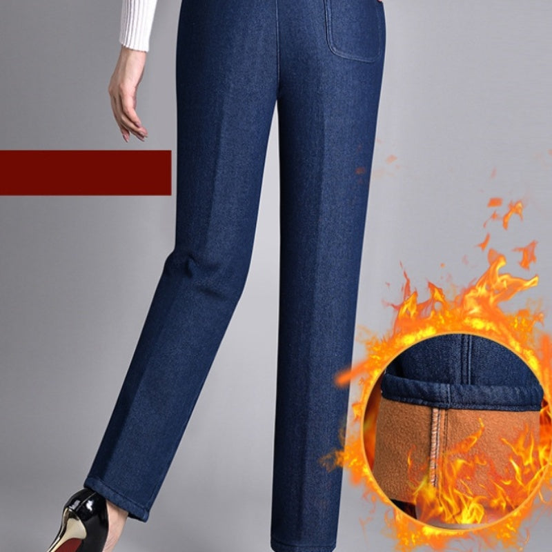 🍁New for autumn✨ Side-Pocket Full Elastic Waist Jeans-3