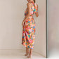 🌷Limited Time 67% OFF💞Love In The Garden Floral Halter Neck Elastic Waist Maxi Dress-4