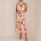 🌷Limited Time 67% OFF💞Love In The Garden Floral Halter Neck Elastic Waist Maxi Dress-5