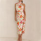 🌷Limited Time 67% OFF💞Love In The Garden Floral Halter Neck Elastic Waist Maxi Dress-12