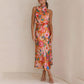 🌷Limited Time 67% OFF💞Love In The Garden Floral Halter Neck Elastic Waist Maxi Dress-10
