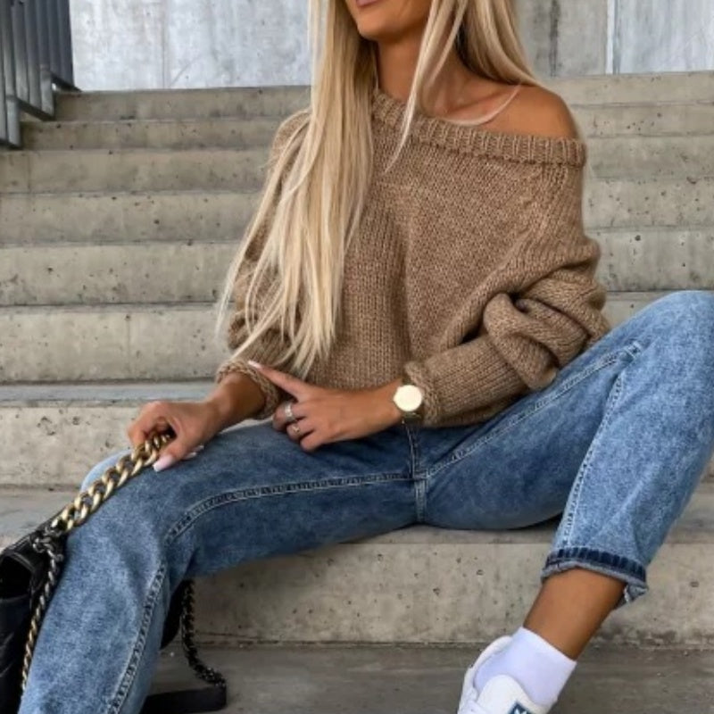 🔥Limited Time 52% OFF🔥Women's Solid Knitted Round Neck Sweater-8