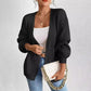 🔥Limited time 30% off🔥Chunky Knit Open Front Cardigan with Lantern Sleeves-1