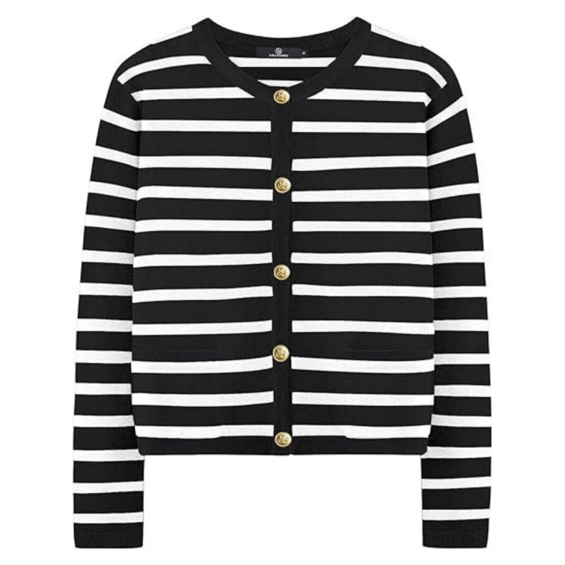 🌷Limited Time 40% OFF💞Trendy Striped Cardigan Sweater with Pockets-10