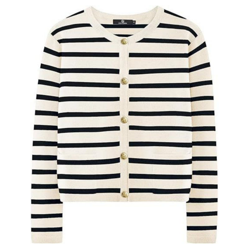 🌷Limited Time 40% OFF💞Trendy Striped Cardigan Sweater with Pockets-11